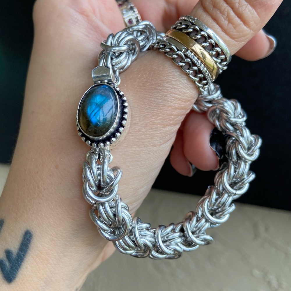 Labradorite maille bracelets 2 - Picture 16 of 16